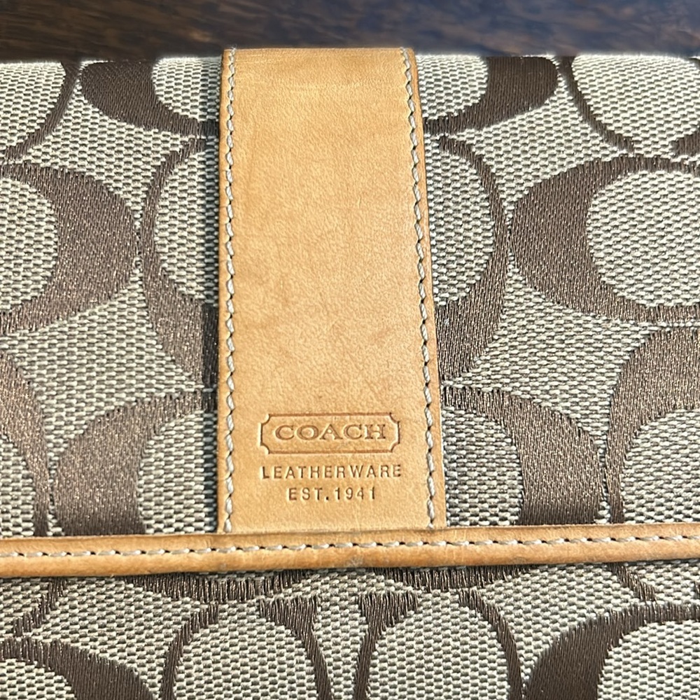 Coach Wallet With Check Book Removable Cover View 2